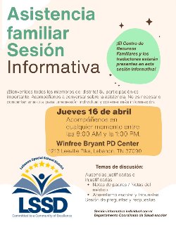 Attendance Info Session Flyer, 4/16, 8am - 1pm, Winfree Bryant, 1213 Leeville Pike, Lebanon, TN.